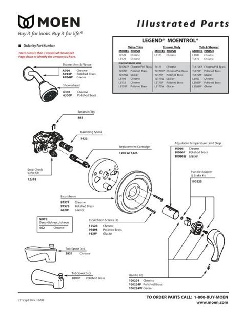 moen showerhead parts|moen shower handle parts list.